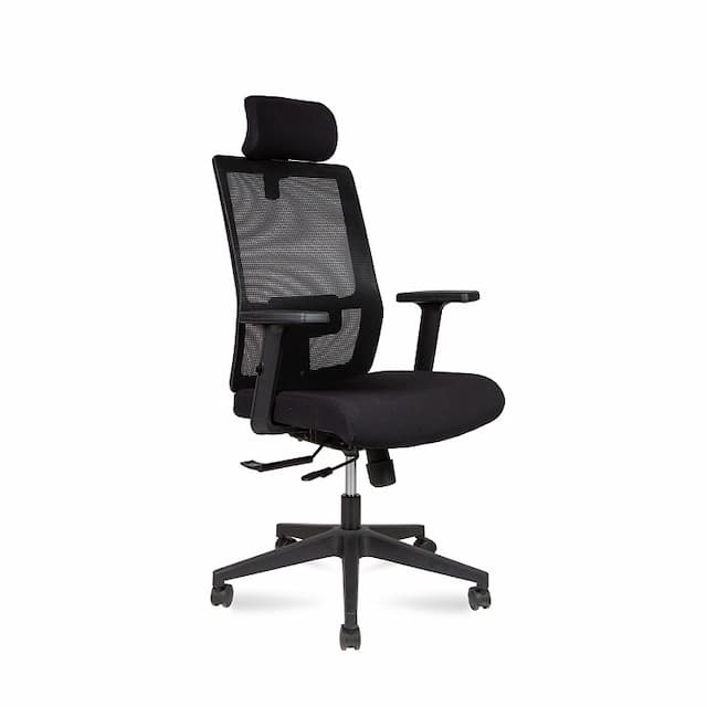 Кресло офисное Norden Techo P039A-M02-04 (черная сетка / черная ткань)