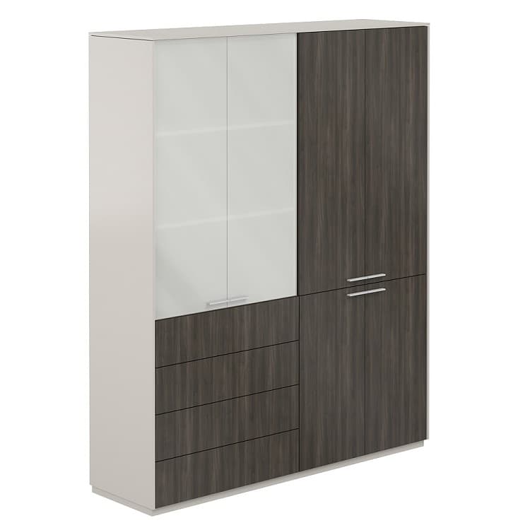Шкаф высокий комбинированный Norden Атлас NZ-0301+NZ-0312.GS.BT