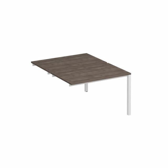 Секция стола рабочей станции на металлокаркасе Юнитекс Комфорт КФ (2х120) К.Б1 1144-1 ШТ дуб шамони темный / белый