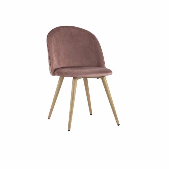 Стул-полукресло Клен Ингрид NEW сгр046/3 велюр с ромбами с мягким сиденьем (велюр, розовый)