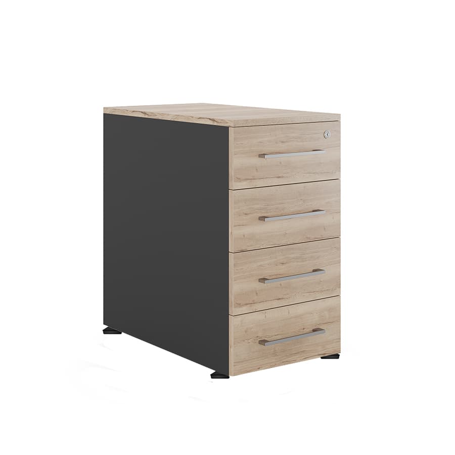Тумба приставная Kobor TS4-40/60 black/natural