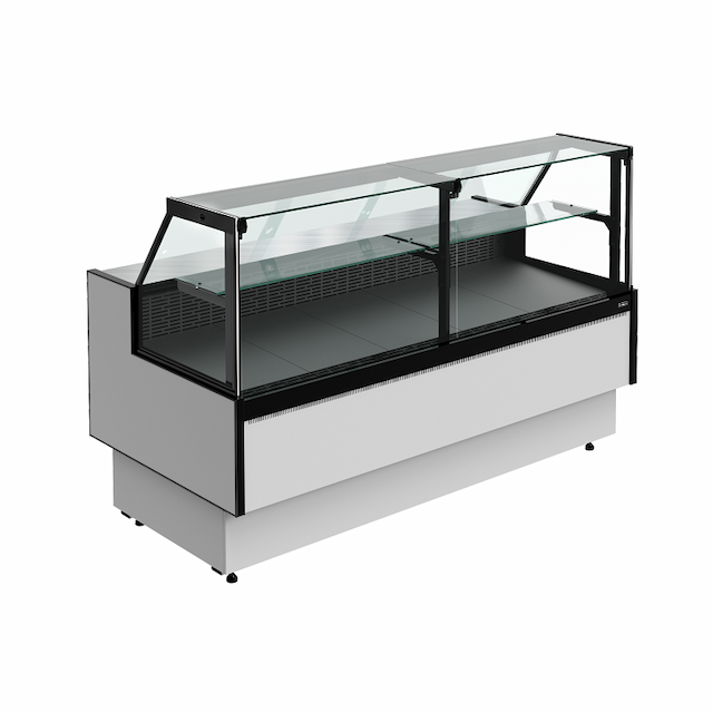 Витрина холодильная Carboma PRAIA 2 GC85 SV 1,8-1 с боковинами 9006-9005