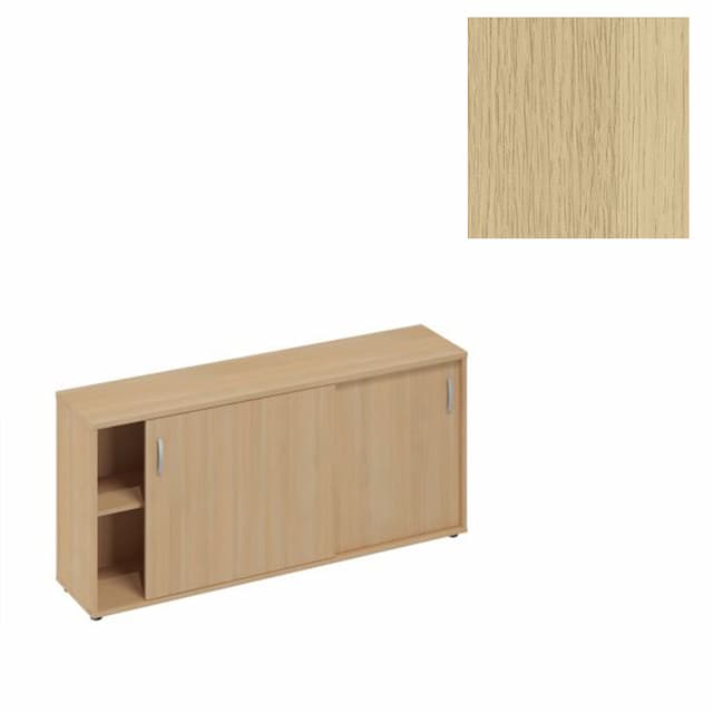 Шкаф-купе низкий (для 2-х столов 80) Юнитекс А4 (164.4x36.4x75.6) А4 332 НД натуральный дуб