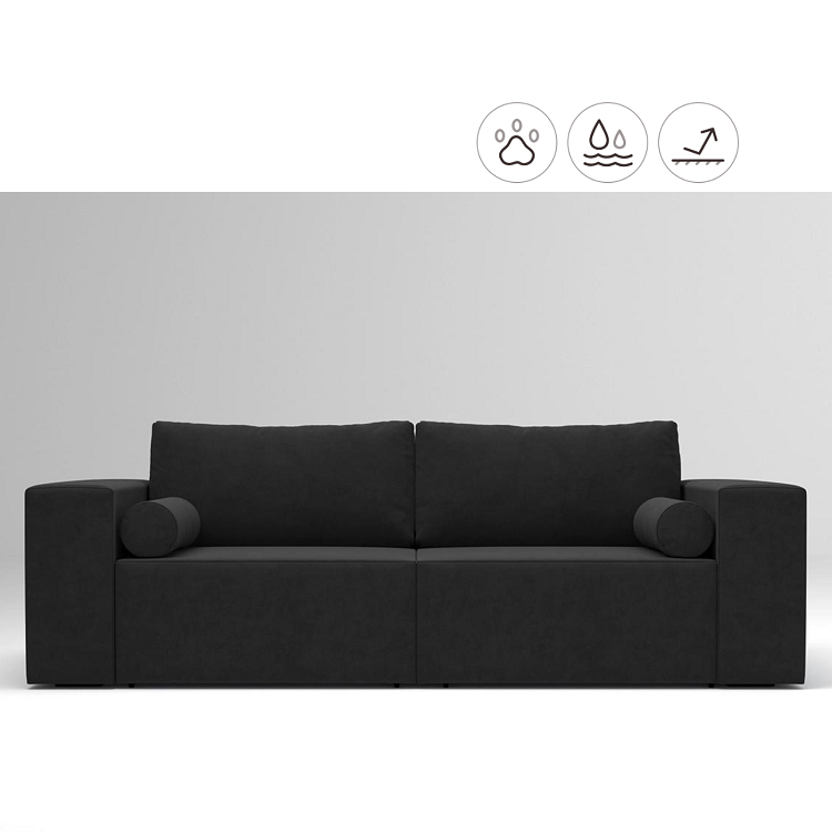 Диван Мастерфабрик Линдайв Saga dark grey ткань рогожка
