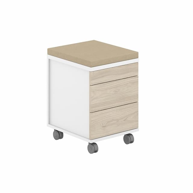 Тумба мобильная с подушкой Norden Allegro AG.274.WH.WH.AR